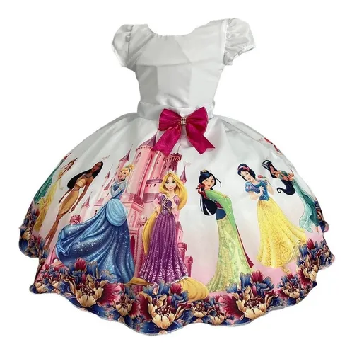 Vestidos de festa infantil princesas best sale mercado livre