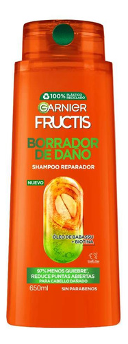 Garnier Fructis Borrador De Daño Shampoo Reparador 650ml