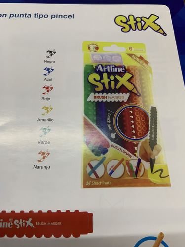 Plumon Artline Stix C/6 Marcadores Punta Pincel
