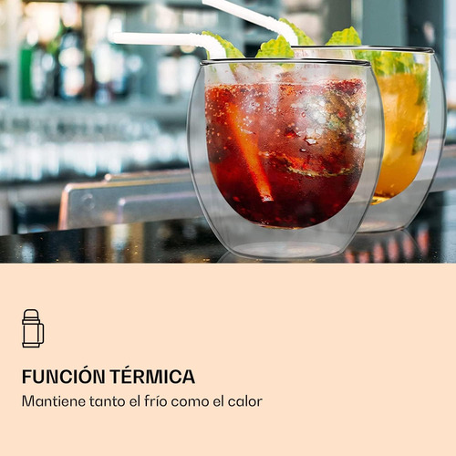 Vasos Doble Pared Vidrio Taza Sin Asa 80ml
