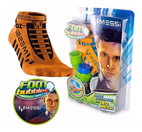 Foot Bubbles Media Naranja Messi Jueguitos Burbujas Manias