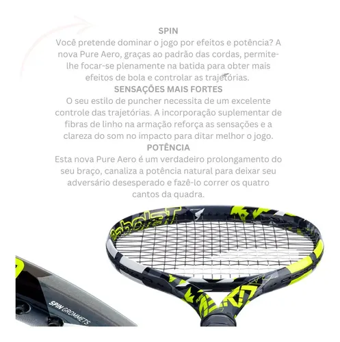 Babolat Pure Aero 2023 100 Raquete De Tênis 300g L3 | MercadoLivre