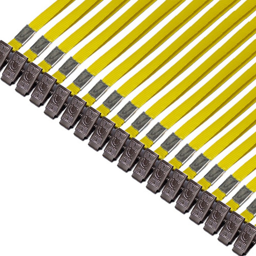 50 Cordões Crachá Com Jacaré - 12mm - Pronta Entrega