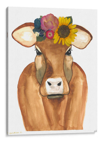 Canvas Lab Cuadro Brown Cow 45x60, Designs By Andrea
