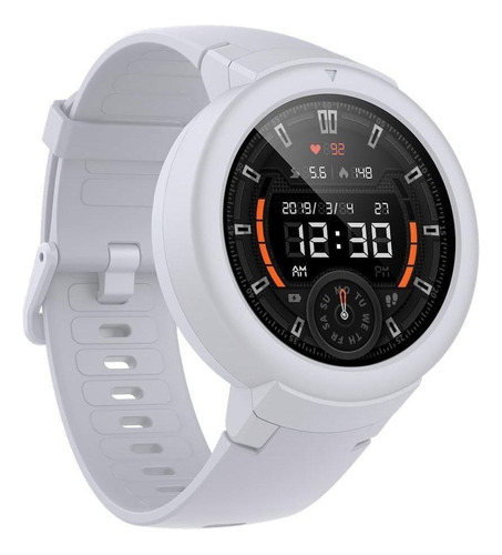 Smartwatch Amazfit Flagship Verge Lite 1.3" caja de  fibra de vidrio y policarbonato reforzado  snowcap white, malla  snowcap white de  silicona y policarbonato y bisel  snowcap white A1818