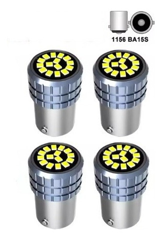 Kit De Lâmpadas De Seta Led 15 Chips Ambar ( 2 Pares) P21w Ambar Amarela