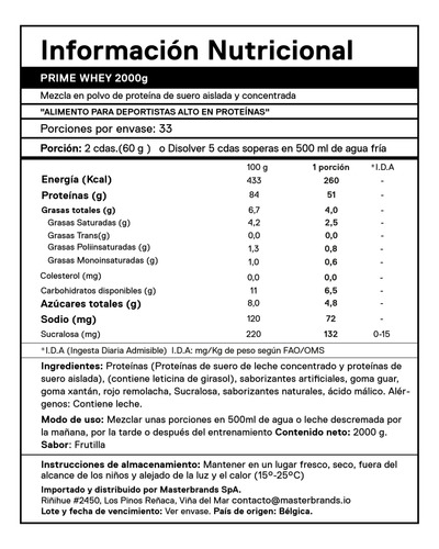 Proteina Metapure Whey Isolate Zero Carb 2 Kg Qnt