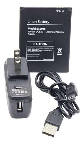 Combo Para Bmobile Ax824+ Ax824 Cargador + Bateria Sminvo Negro