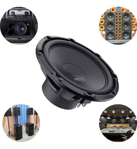 Alto Falante Subwoofer Hertz 600w Rms 4 Ohms Som Potente 10 Cor Preto 4 Ohms