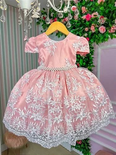 Vestido de renda infantil mercado livre hot sale
