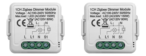 El Módulo De Interruptor De Atenuación Tuya Zigbee De 2 Unid