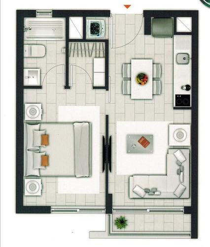 Venta Cesión De Derecho Depto 1 Dorm. En Ñuñoa