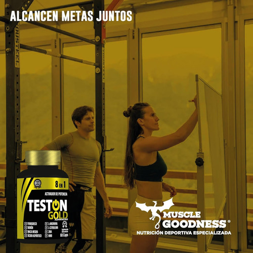 Muscle Goodness Teston Gold Advanced 8 En 1. 60 Cápsulas Sin Sabor. Sin Sabor