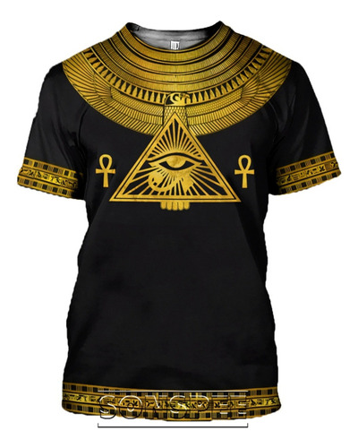 Playera Impresa En 3d Con Símbolos Del Antiguo Egipto