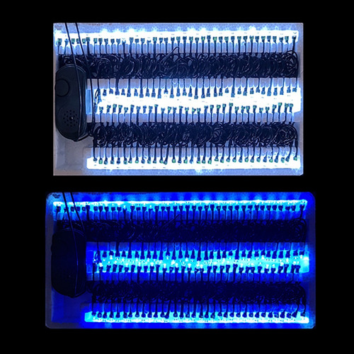 Serie De 140 Luces Led Navideñas Color Blanco/azul Musical