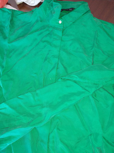 Camisa Zara Verde Ingles Talle M