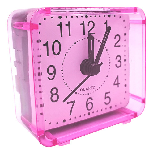 Reloj de mesa   analógico +Casa reloj acrilico vintage  color rosa 