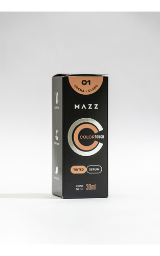 Base de maquillaje líquida MAZZ MAKE UP Color touch Serum caramelo tono 01- crema - 30mL