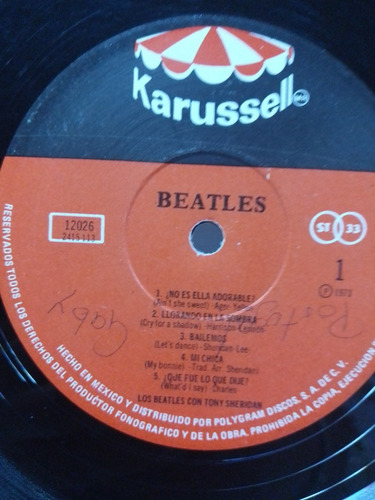 Lp Disco De Acetato De The Beatles And Tony Sheridan (Usado)