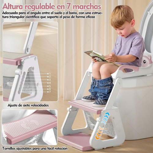 Baño Asiento Entrenador Adaptador C/ Escaleras Infantil