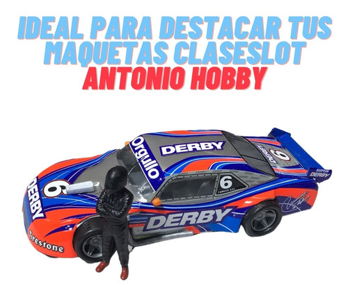 Imagen 4 de 10 de Piloto Tc Para Decorar Autos Claseslot Escala 1/32 Figura F1