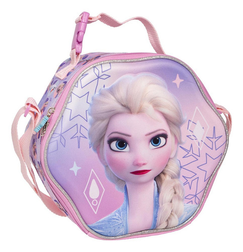 Kit Mochila Frozen Lonchera Lap Original Ruz C Luz Primaria Rosa Rosa