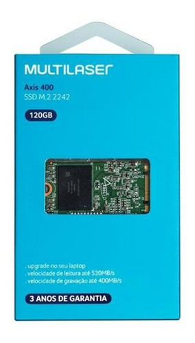 Ssd 120gb M.2 2242 Sata Axis 400 Ss104 Multilaser Cor Variadas