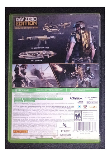Call Of Duty Advanced Warfare, Juego Xbox 360, 2 Discos (Usado)