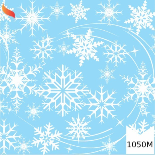 Tnt Estampado Flocos Neve Frozen Decoração 1,4m X 2 Metros