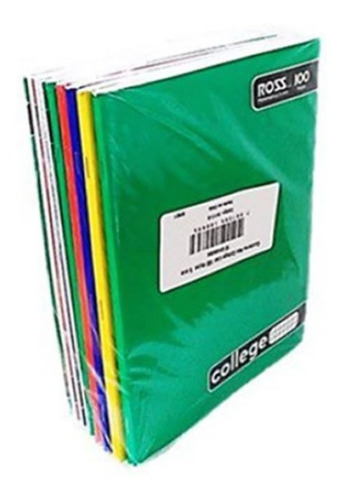 Pack 10 Cuadernos College Ross 5mm 80 Hojas