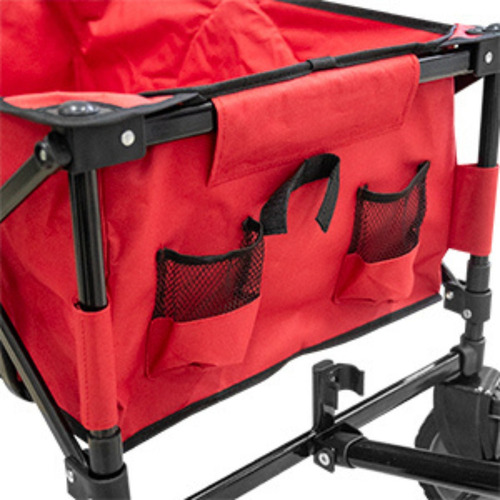 Carrito Vagón Plegable Rojo Con Estructura De Acero Para 80k