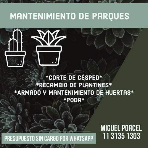 Jardinería, Mantenimiento De Parques Y Jardines