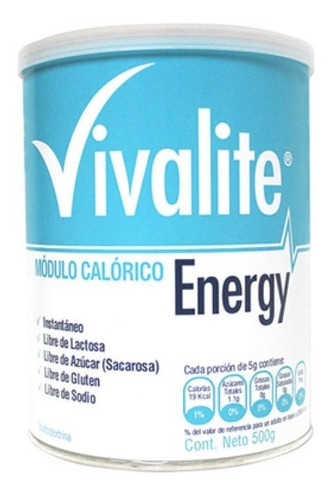 Suplemento Calorico Vivalite Energy - Tarro 500 Grs