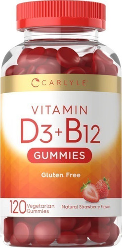 Carlyle | Vitamin D3 + B12 Complex | 120 Gummie | Strawberry