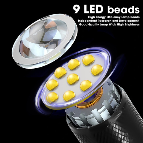 Linterna Ultravioleta Uv De 9 Led, Detector De Linterna