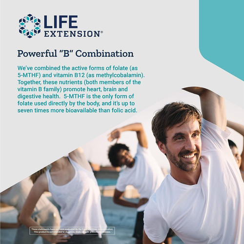 Life Extension Folato Bioactivo Y Vitamina B12 150 Cápsulas