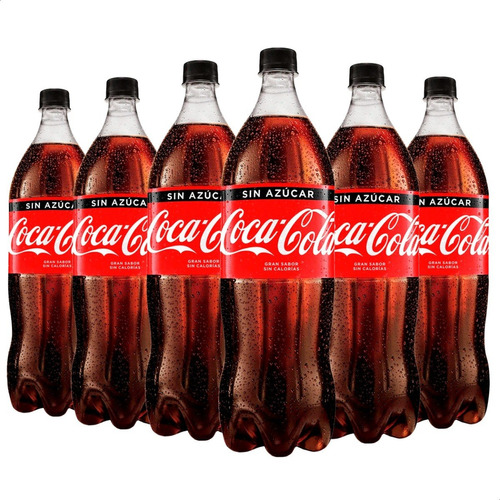 Coca Cola Sin Azucar 1,75 Litros Grande Gaseosa Caja X6 Pack