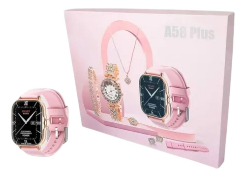 Smart Watch Reloj Y Set 7 En 1 De Joyería A58 Plus