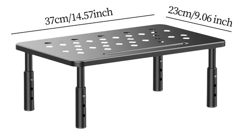 Soporte Elevador De Para Computadora Con Orificios De Negro