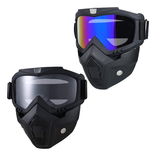 2 Paintball Anti Fog Tactical Mask Goggles Motorcycle Riding