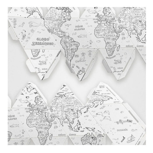 Atlantis Mapa Lamina Para Colorear Globo Terraqueo Color