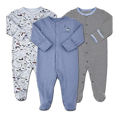 Ropa Para Bebé Paquete De 3 Pijamas Para Dormir Talla 9-12m