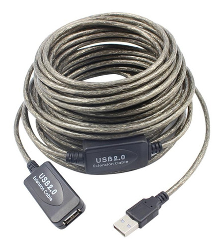 Cable Extension Usb Activo 15 Metros Blindado Sin Perdida