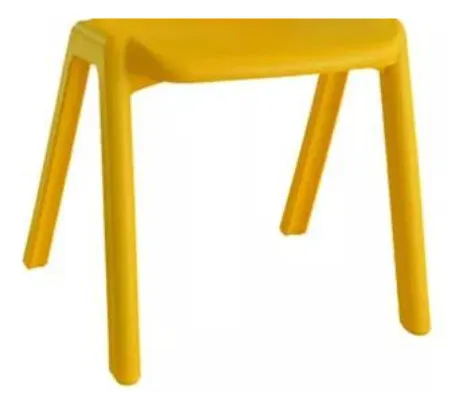Silla Plastica Infantil 30x32x51cm Amarillo Bighouse Mimbral