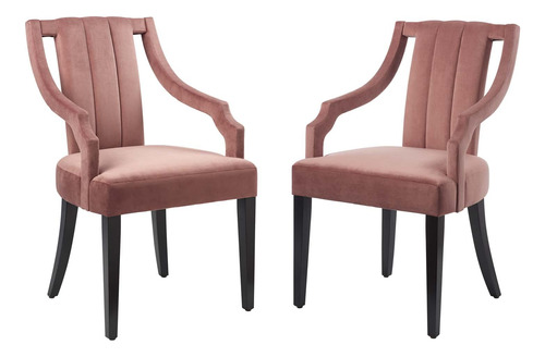 Modway Moxie - Sillones Tapizados De Tela En Color Rosa Pol.