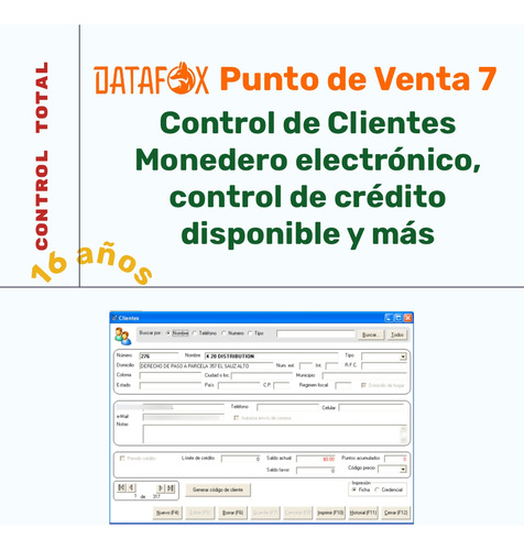 Datafox Punto De Venta 7 - Para Red