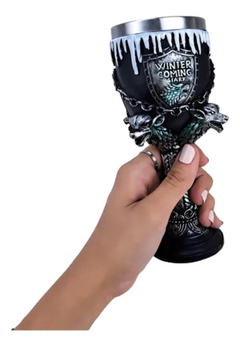 Caneca Game Of Thrones Inox Medieval Stark Viking 3d Dragão