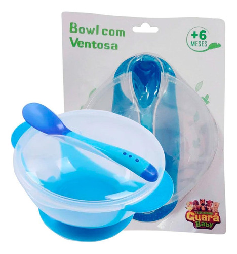 Bowl Com Ventosa Prato Infantil Azul - Turminha Guará