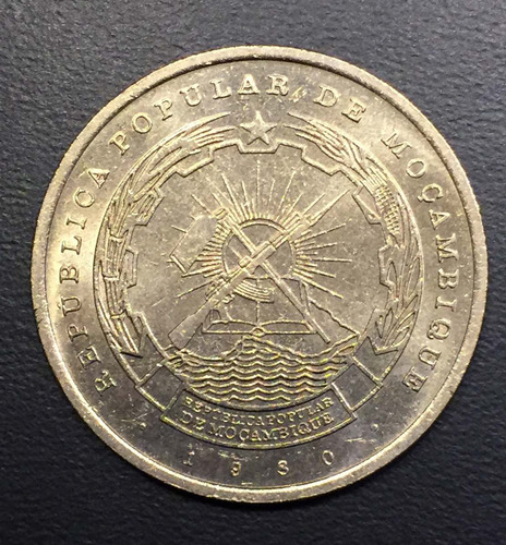 Moz010 Moneda Mozambique 10 Meticais 1980 Unc-bu Ayff (Usado)