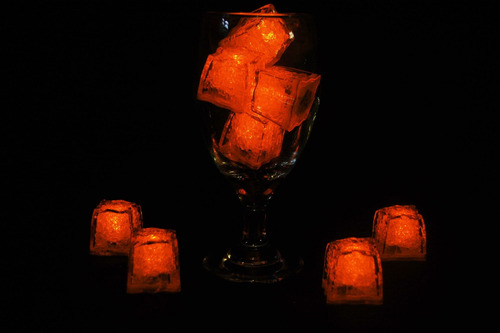 Set Of 8 Litecube Jewel Color Tinted Amber Orange Light